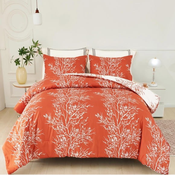 Botanical comforter set queen full 3 pcs